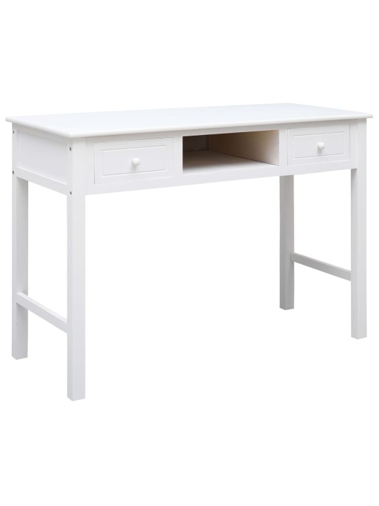 Psací stůl bílý 108 x 45 x 76 cm masivní pavlovnie