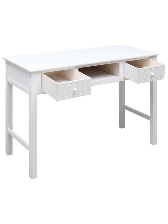 Psací stůl bílý 108 x 45 x 76 cm masivní pavlovnie
