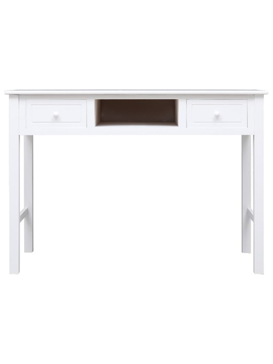 Psací stůl bílý 108 x 45 x 76 cm masivní pavlovnie