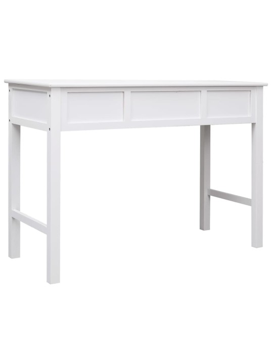 Psací stůl bílý 108 x 45 x 76 cm masivní pavlovnie