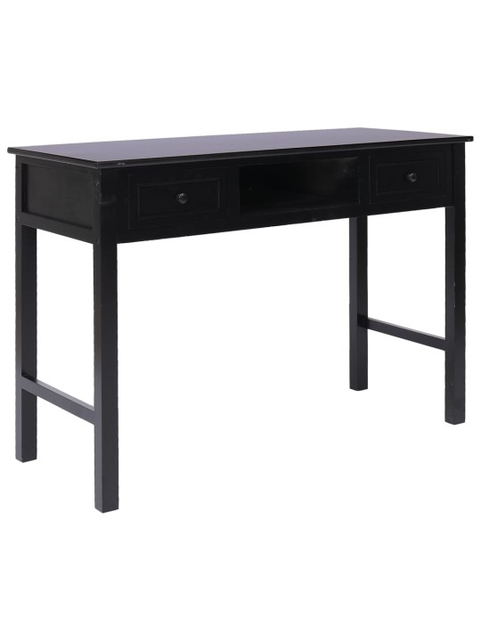 Psací stůl černý 108 x 45 x 76 cm masivní pavlovnie