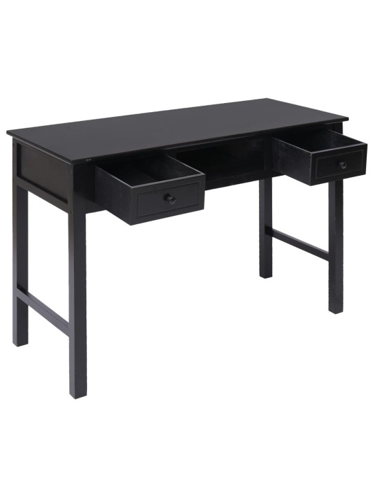 Psací stůl černý 108 x 45 x 76 cm masivní pavlovnie