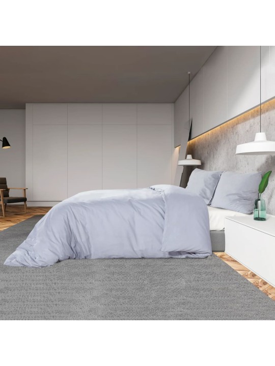 Sada ložního prádla šedá 200 x 200 cm lehké mikrovlákno