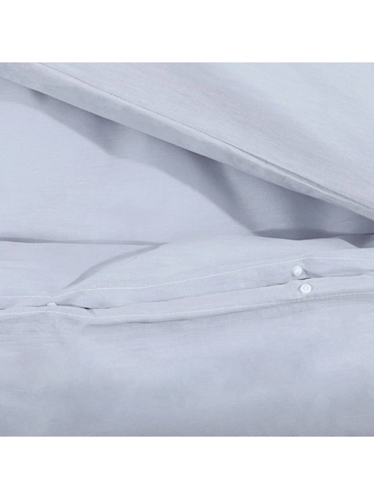 Sada ložního prádla šedá 225 x 220 cm lehké mikrovlákno