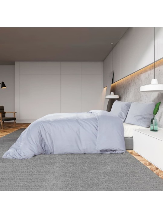 Sada ložního prádla šedá 260 x 220 cm lehké mikrovlákno