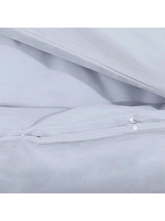 Sada ložního prádla šedá 260 x 220 cm lehké mikrovlákno