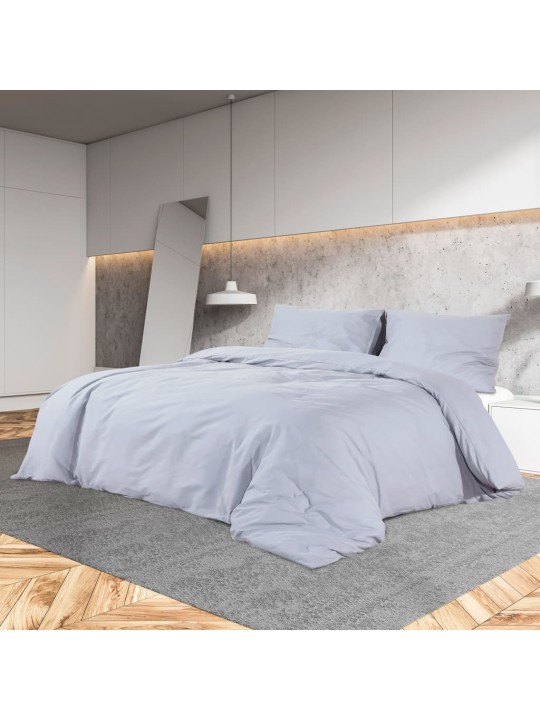Sada ložního prádla šedá 260 x 220 cm lehké mikrovlákno