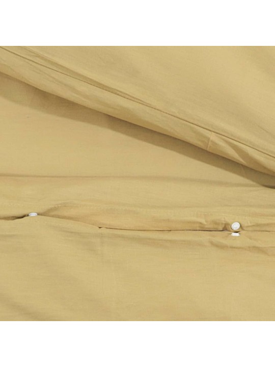Sada ložního prádla taupe 140 x 200 cm lehké mikrovlákno