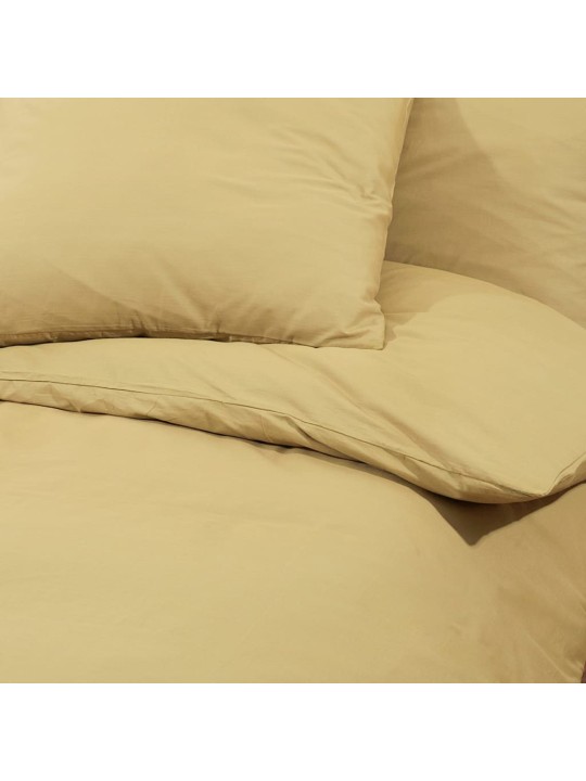Sada ložního prádla taupe 200 x 200 cm lehké mikrovlákno