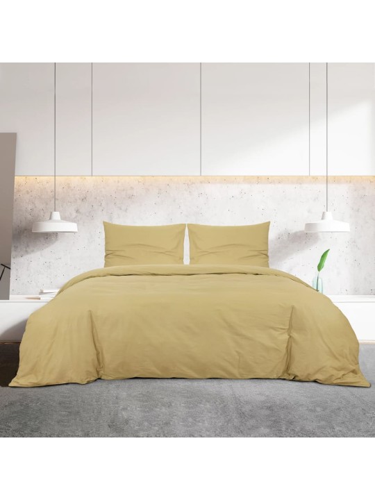 Sada ložního prádla taupe 260 x 240 cm lehké mikrovlákno