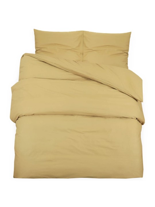 Sada ložního prádla taupe 200 x 220 cm lehké mikrovlákno
