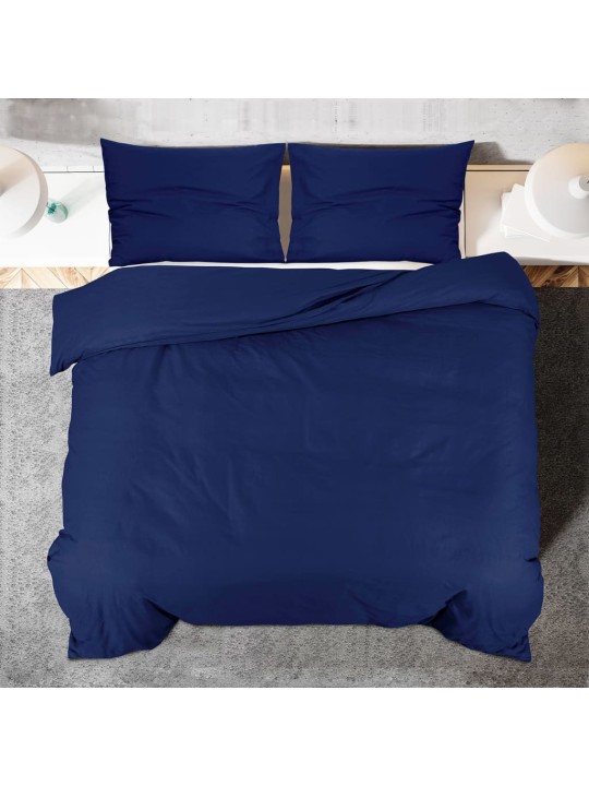 Sada ložního prádla námořnická modř 240x220cm lehké mikrovlákno