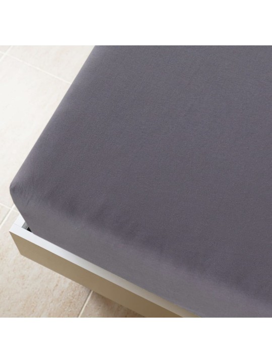 Jersey prostěradla 2 ks antracitová 90 x 200 cm bavlna