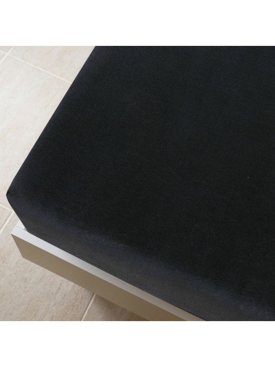 Jersey prostěradla 2 ks černá 90 x 200 cm bavlna