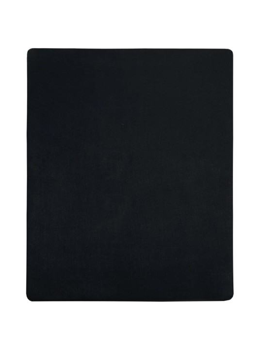 Jersey prostěradla 2 ks černá 100x200 cm bavlna