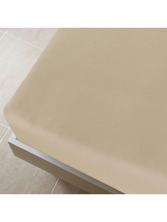 Jersey prostěradlo taupe 90 x 200 cm bavlna