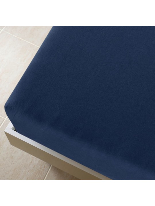 Jersey prostěradla 2 ks námořnická modř 90 x 200 cm bavlna