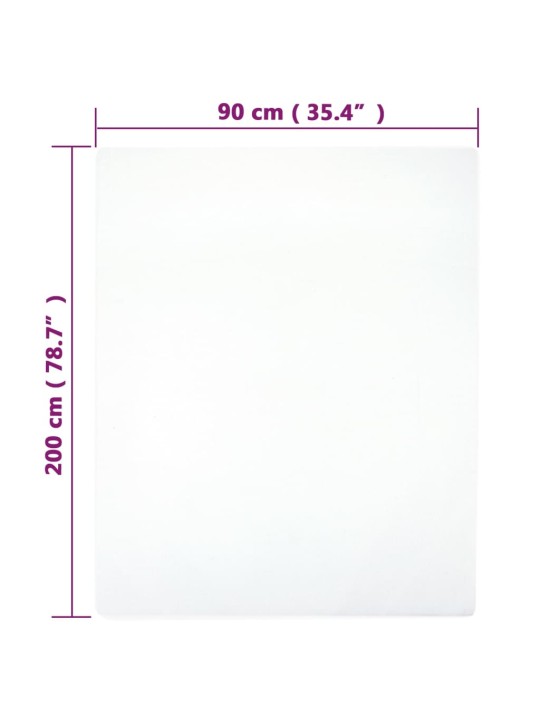 Jersey prostěradlo bílé 90x200 cm bavlna