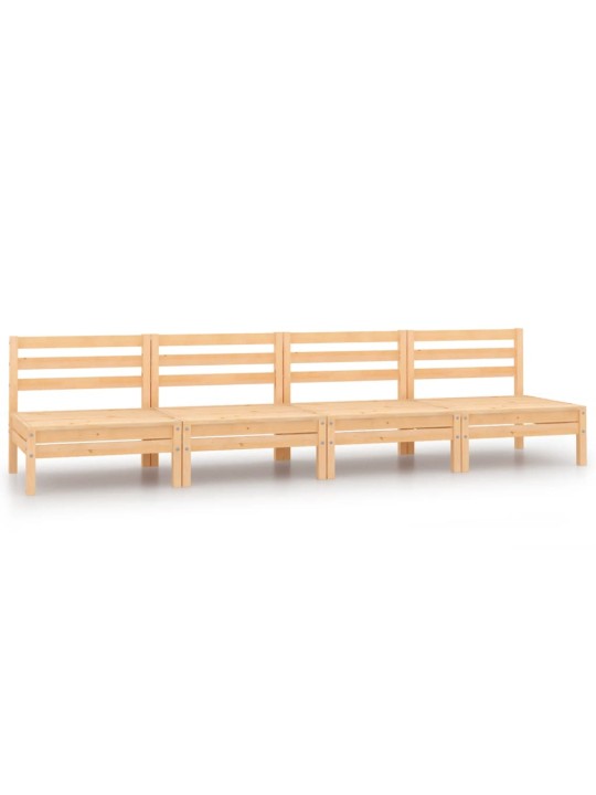 Zahradní středové pohovky 4 ks masivní borové dřevo