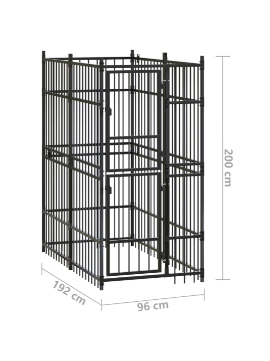 Venkovní psí kotec ocel 1,84 m²