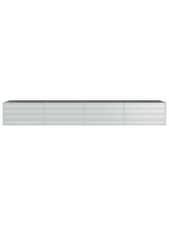 Zahradní vyvýšený záhon 320x80x45 cm pozinkovaná ocel stříbrný