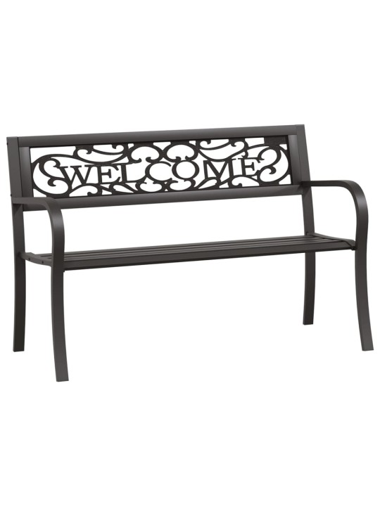 Zahradní lavice 125 cm ocel černá