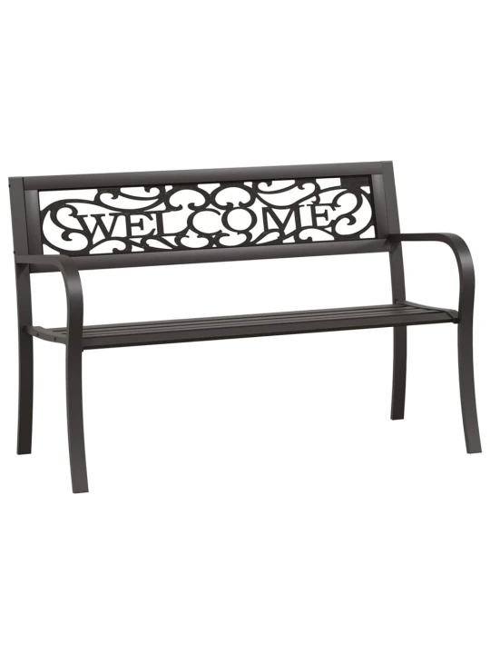 Zahradní lavice 125 cm ocel černá