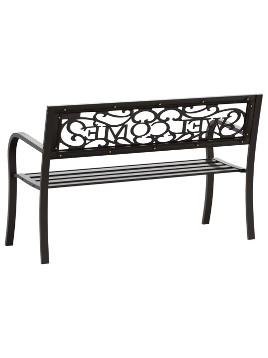 Zahradní lavice 125 cm ocel černá
