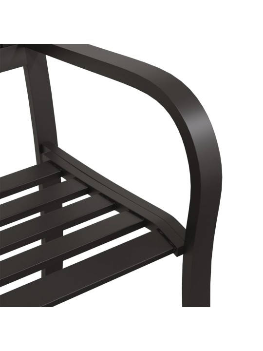Zahradní lavice 125 cm ocel černá