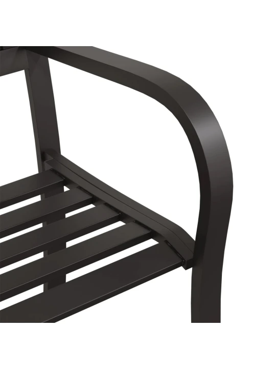 Zahradní lavice 125 cm ocel černá