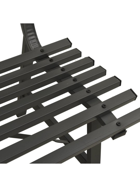 Zahradní lavička 110 cm ocel černá