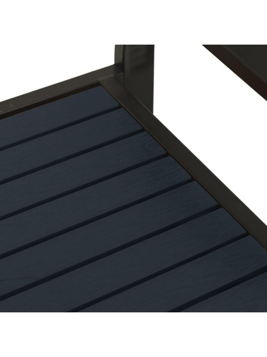 Zahradní lavice 124,5 cm ocel a WPC černá