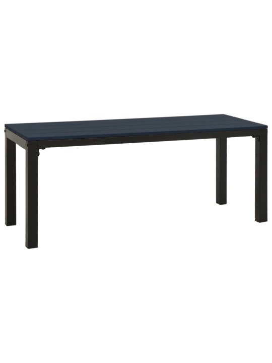 Zahradní lavice 110 cm ocel a wpc černá
