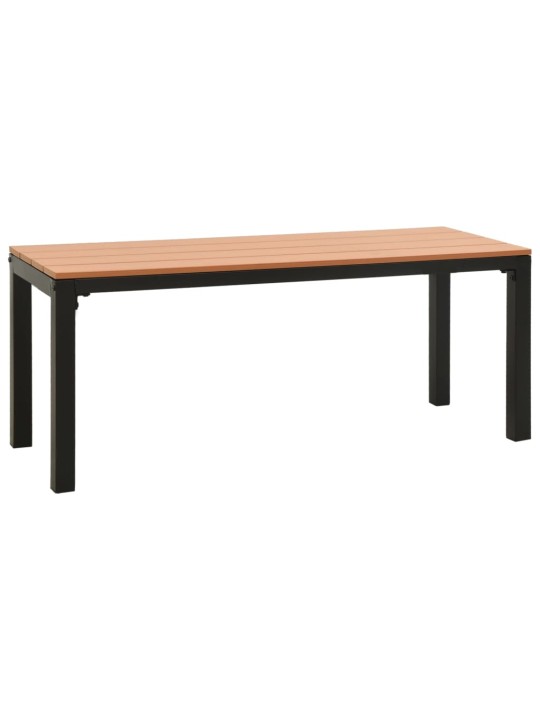 Zahradní lavice 110 cm ocel a wpc hnědá a černá