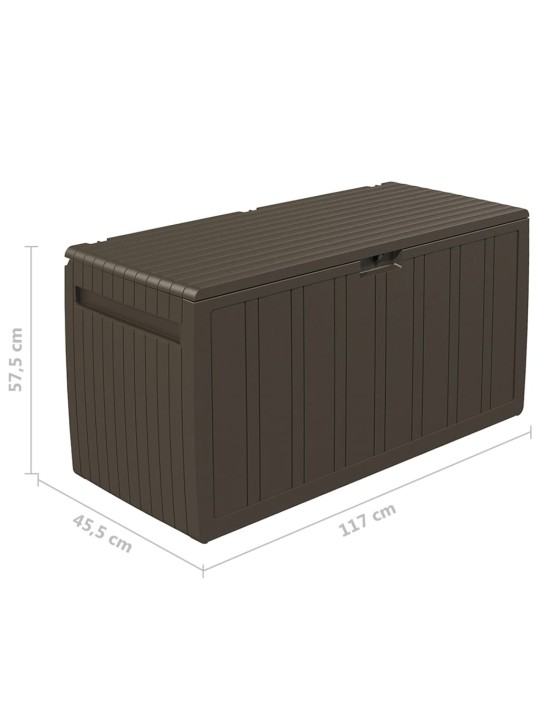 Úložný box na podušky hnědý 117 x 45,5 x 57,5 cm 270 l