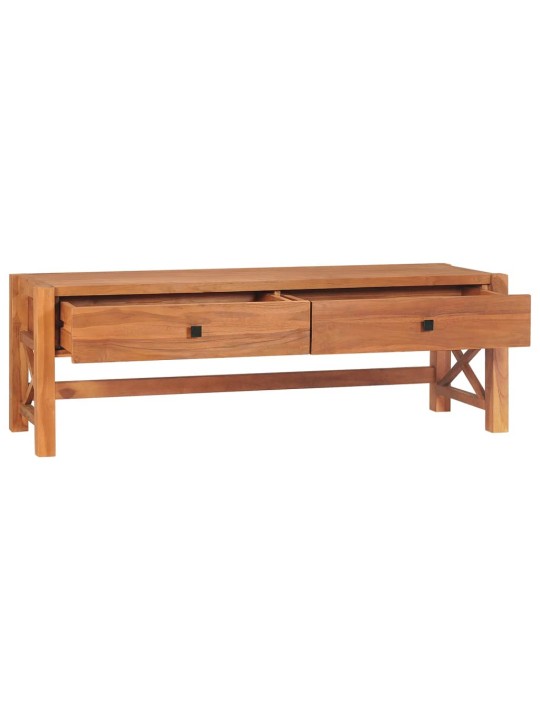 Tv skříňka se zásuvkami 120 x 40 x 45 cm masivní teakové dřevo