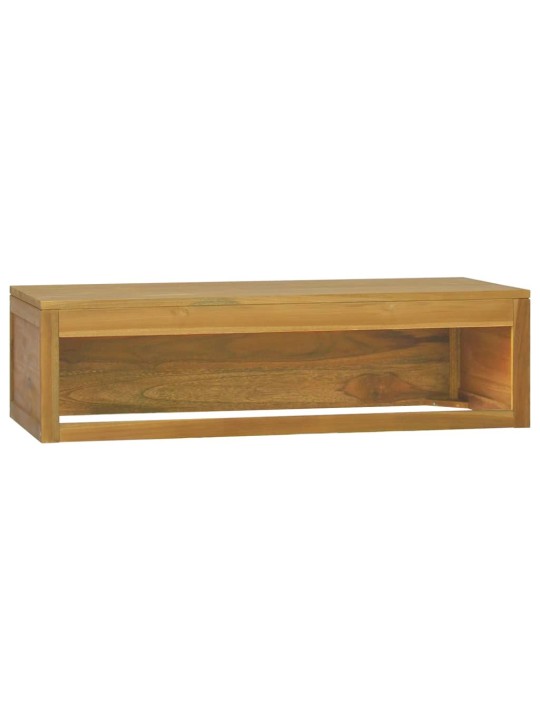 Nástěnná koupelnová skříňka 110 x 45 x 30 cm masivní teak