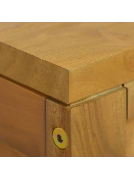 Nástěnná koupelnová skříňka 110 x 45 x 30 cm masivní teak