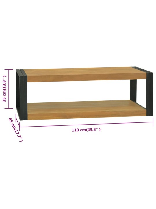 Koupelnová skříňka 120 x 45 x 35 cm masivní teakové dřevo