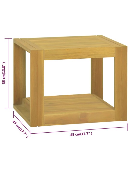 Nástěnná koupelnová skříňka 45 x 45 x 35 cm masivní teak