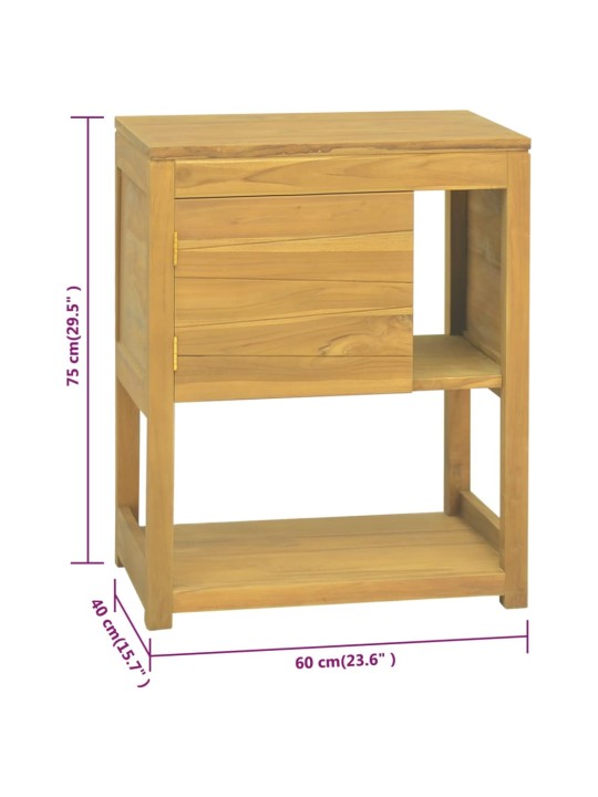 Koupelnová skříňka 60 x 40 x 75 cm masivní teakové dřevo