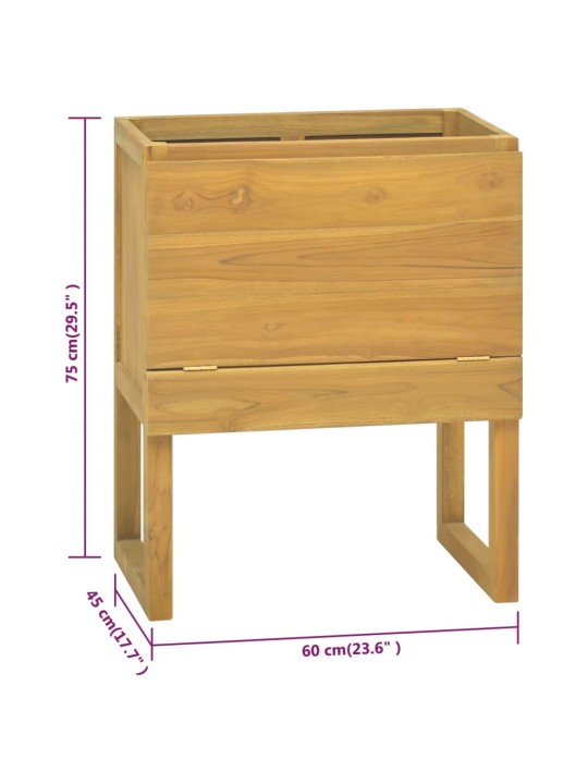 Koupelnová skříňka 60 x 40 x 75 cm masivní teakové dřevo