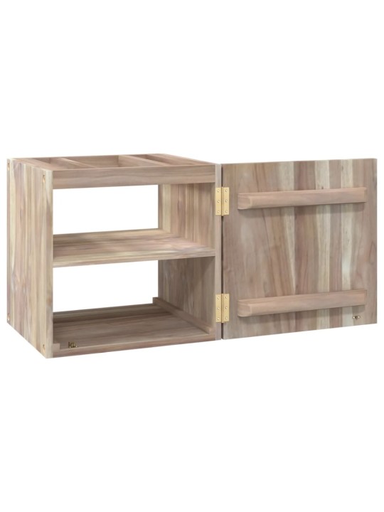 Nástěnná koupelnová skříňka 41 x 38 x 40 cm masivní teak