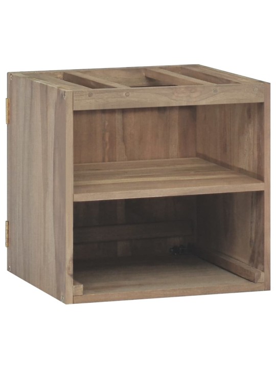Nástěnná koupelnová skříňka 46 x 25,5 x 40 cm masivní teak
