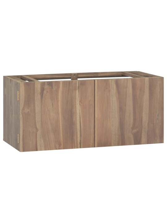Nástěnná koupelnová skříňka 90 x 39 x 40 cm masivní teak
