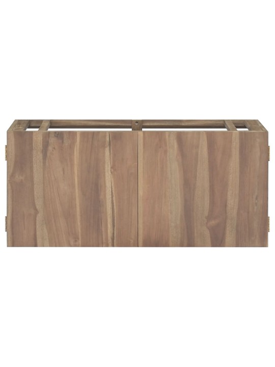 Nástěnná koupelnová skříňka 90 x 39 x 40 cm masivní teak