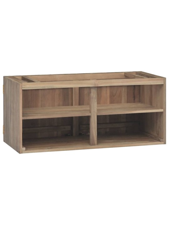 Nástěnná koupelnová skříňka 90 x 39 x 40 cm masivní teak