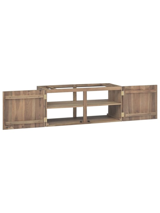 Nástěnná koupelnová skříňka 90 x 39 x 40 cm masivní teak