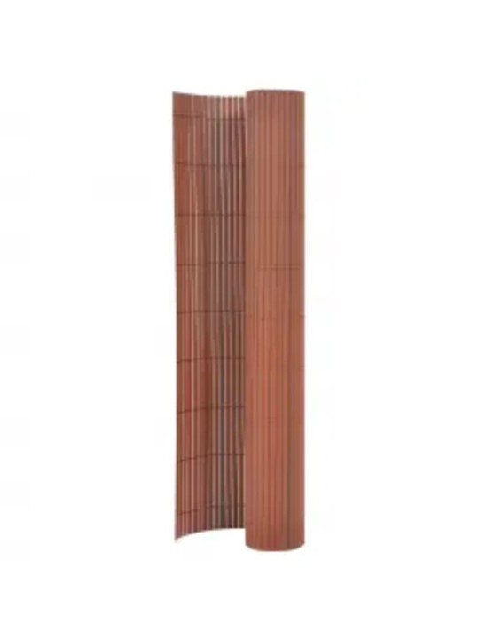 Oboustranný zahradní plot 110 x 400 cm hnědý