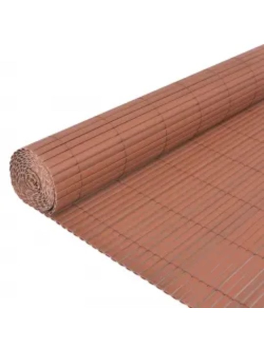 Oboustranný zahradní plot 110 x 400 cm hnědý